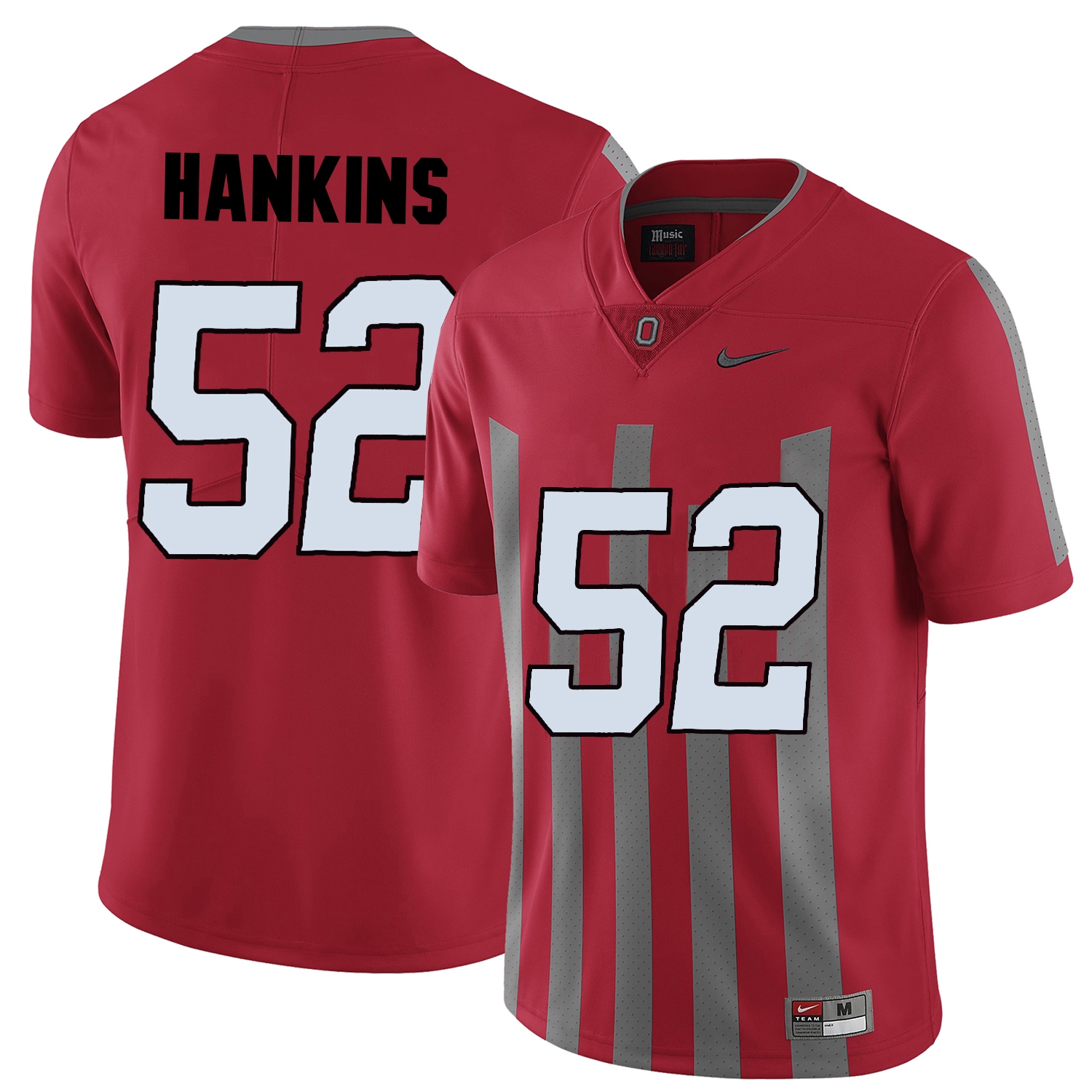 Ohio State Buckeyes Men's NCAA Johnathan Hankins #52 Red Elite College Football Jersey VGG8549GW